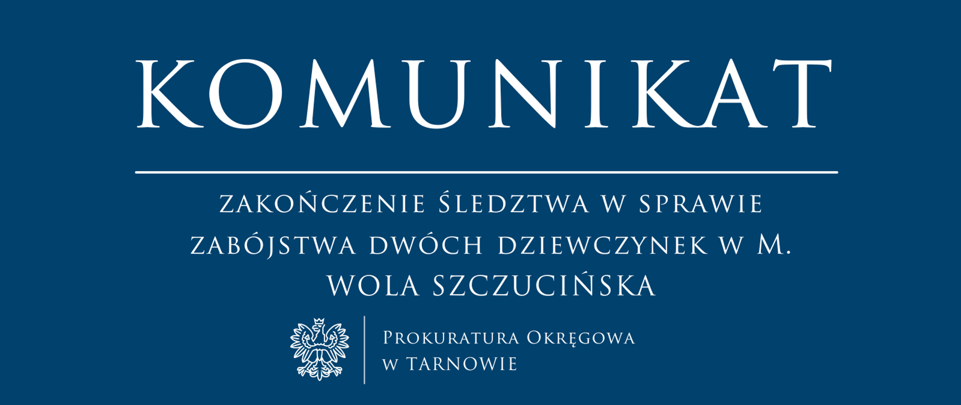 zakończenie śledztwa