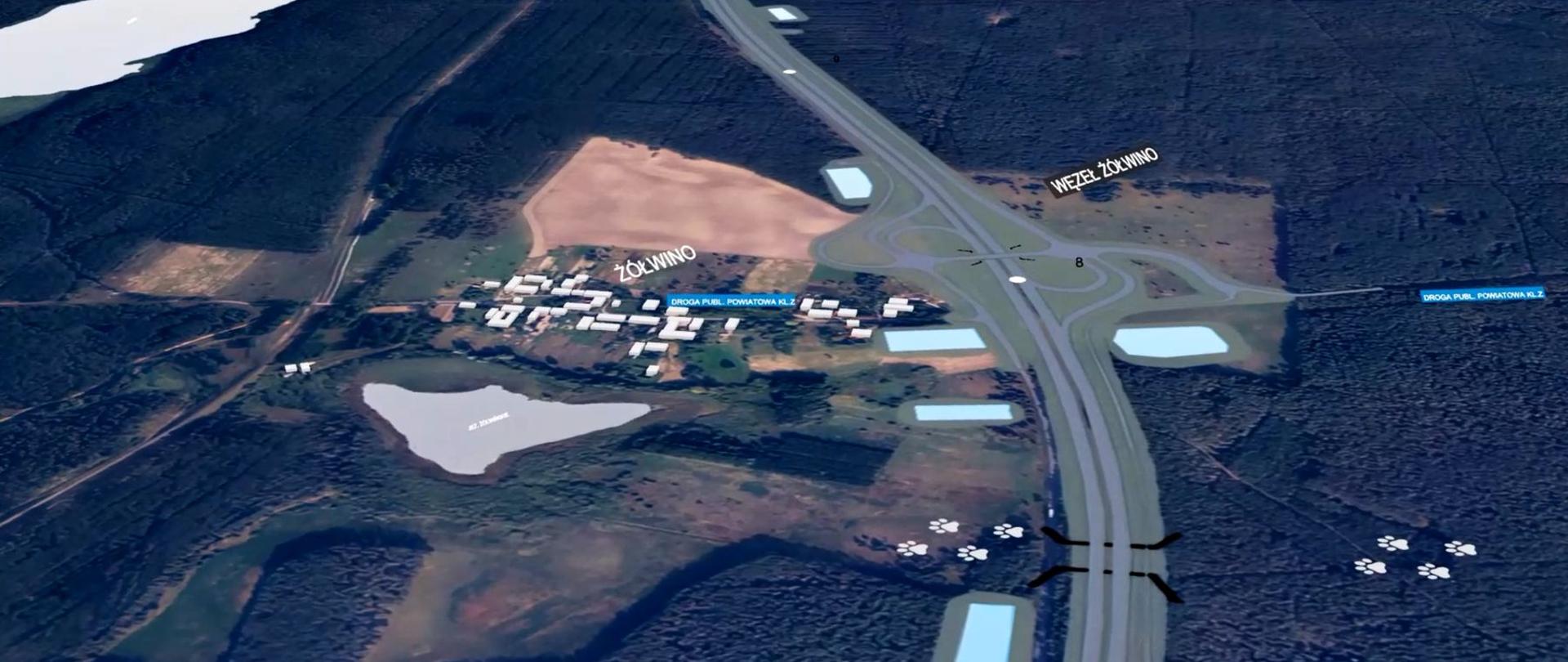 Wizualizacja Recz-Cybowo węzeł Żółwino