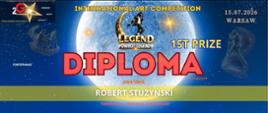 Dyplom 1 miejsca Robert Stużyński Legend