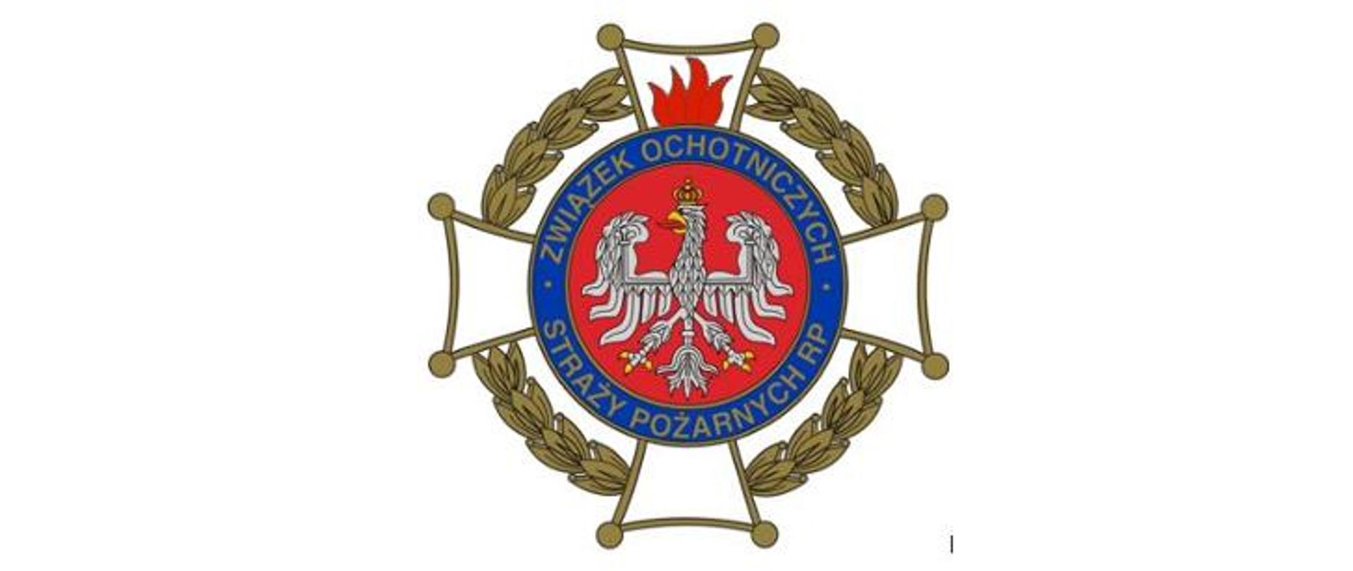 Zdjęcie przedstawia logo Związku Ochotniczych Straży Pożarnych