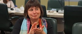 Pani Magdalena Węgiel podczas konferencji w MRiRW