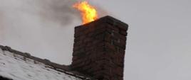 Pożar sadzy w kominie