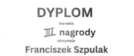 Dyplom dla Franciszka Szpulaka za zajęcie trzeciego miejsca w I Konkursie Skrzypcowa Przygoda Wrocław 2023