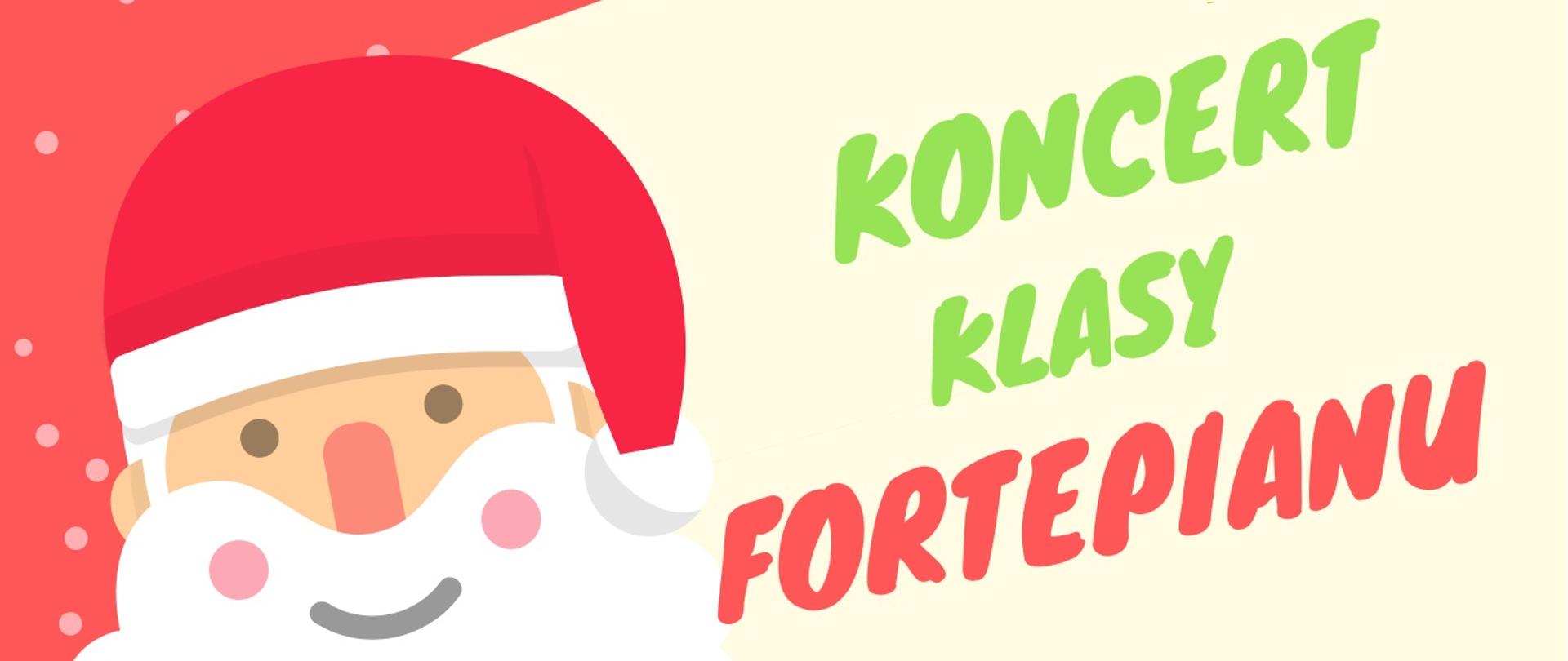 Banner zawierający elementy świąteczne oraz zielono-czerwony napis