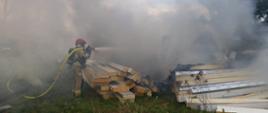 Pożar samochodu dostawczego w miejscowości Morawiany –powiat kazimierski