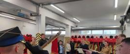Uroczysta zbiórka z okazji ślubowania nowo przyjętych funkcjonariuszy.