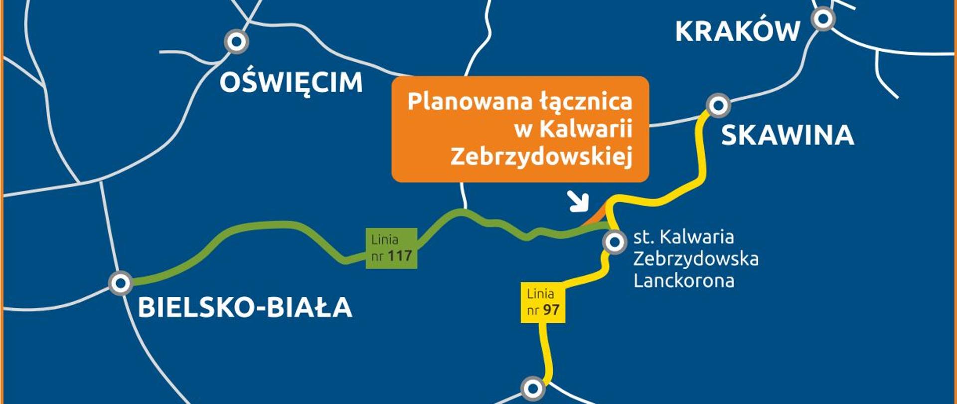 Planowana łącznica w Kalwarii Zebrzydowskiej