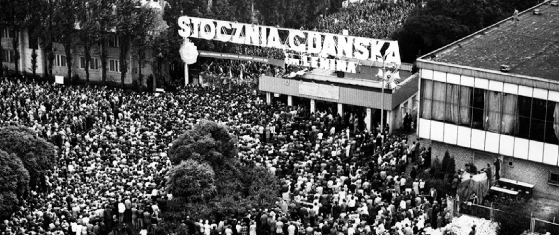 Strajk sierpniowy w Stoczni Gdańskiej im. Lenina. Fot. Zenon Mirota/ECS
