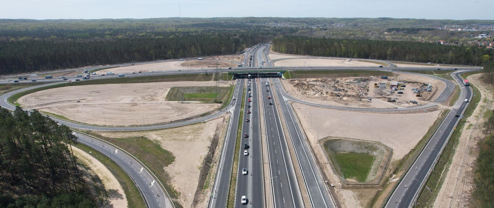 Węzeł Szczecin Kijewo - widok z drona