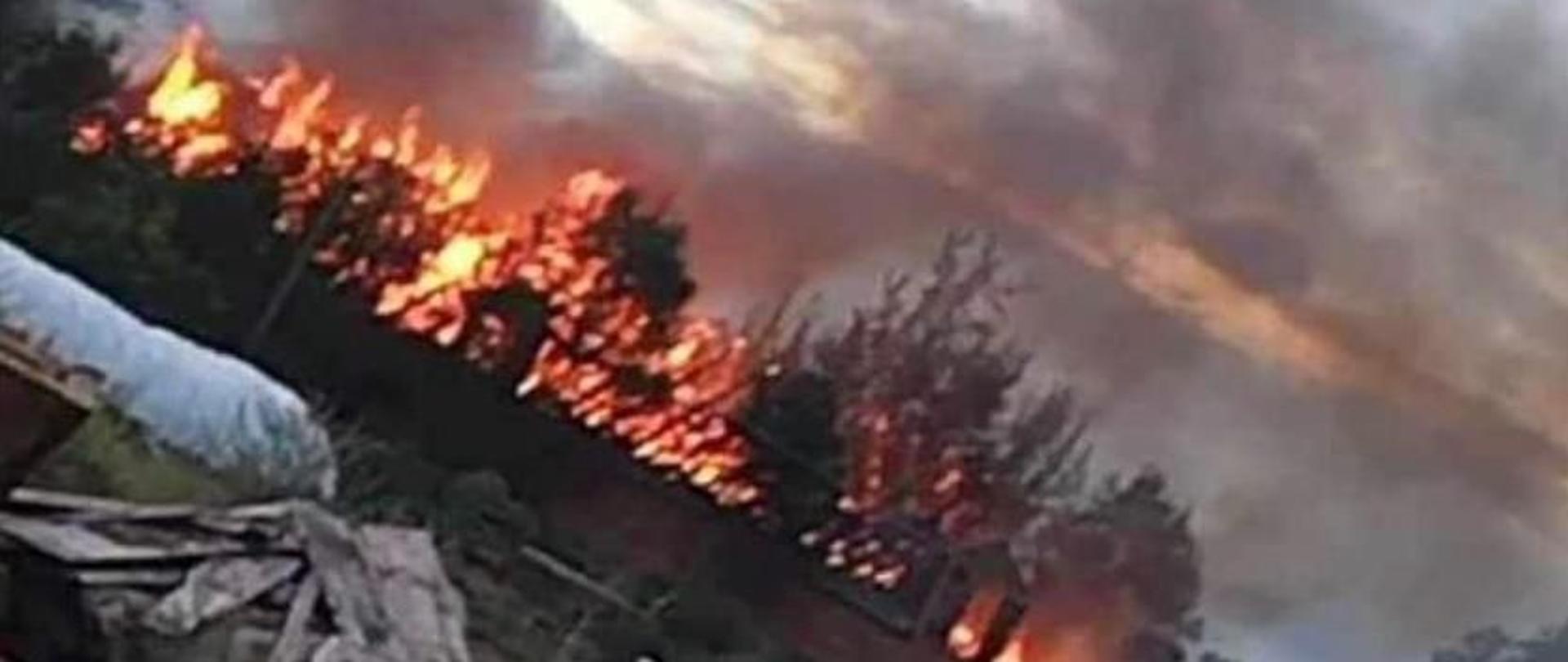 POŻAR W GOSPODARSTWIE ROLNYM