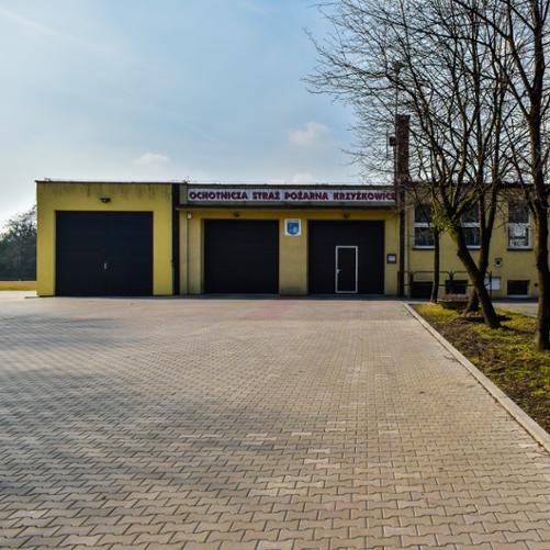 Zdjęcie prezentuje budynek jednostki OSP Krzyżkowice