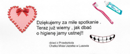 podziekowanie Przedszkole Chatka Misia Uszatka w Lusowie 