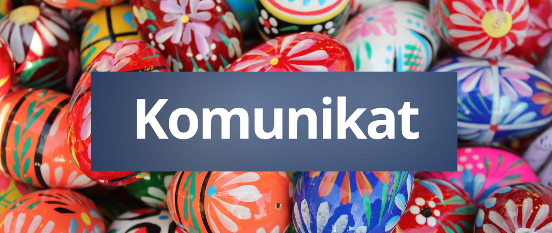 Komunikat wielkanocny