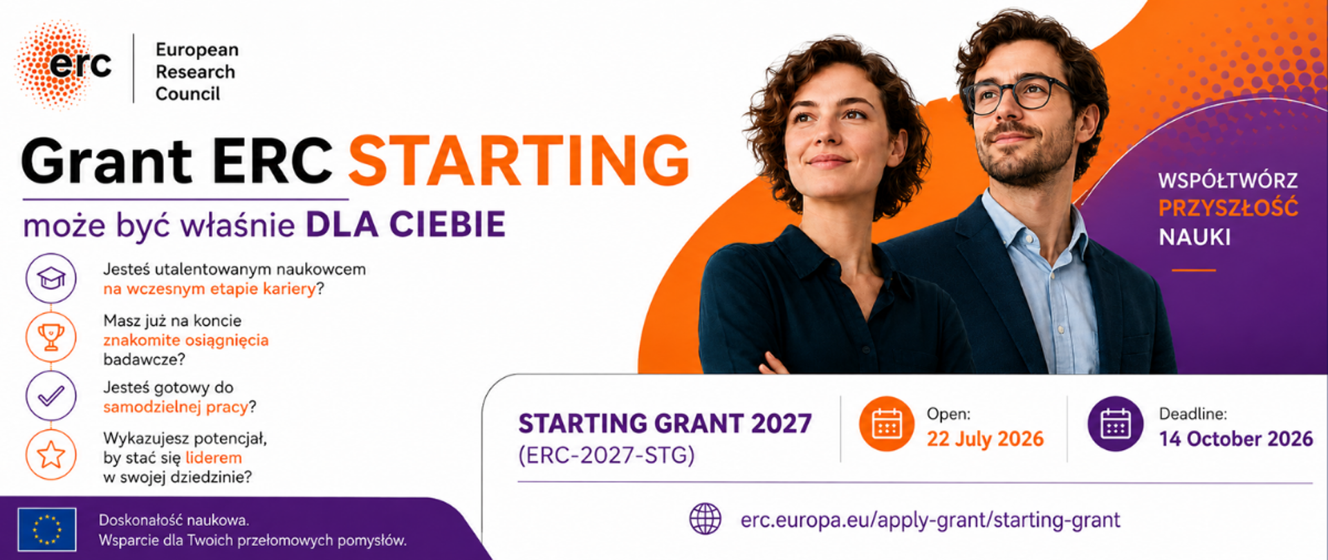 AKTUALNY KONKURS ERC STARTING GRANT, WSZYSTKO CO MUSISZ WIEDZIEĆ BY ZACZĄĆ