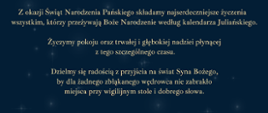 Życzenia z okazji Bożego Narodzenia dla wiernych Kościołów Wschodnich