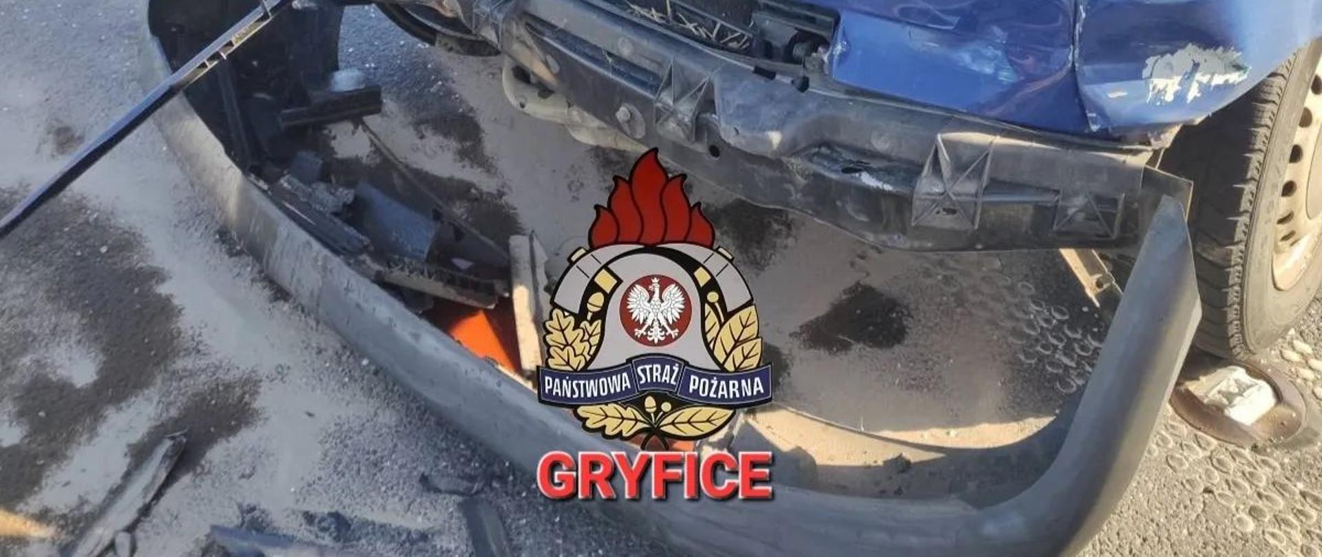 DW109 Gryfice - Płoty, na wysokości m.Barkowo - zderzenie pojazdów.