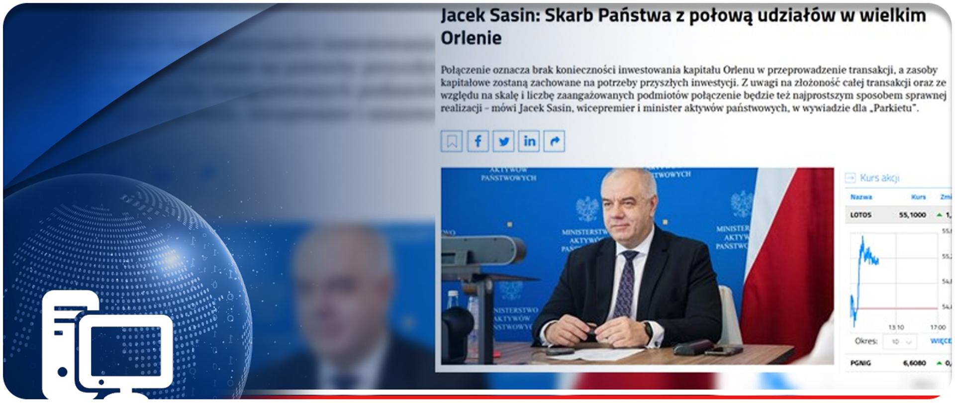 Wicepremier w mediach. Screen gazety.