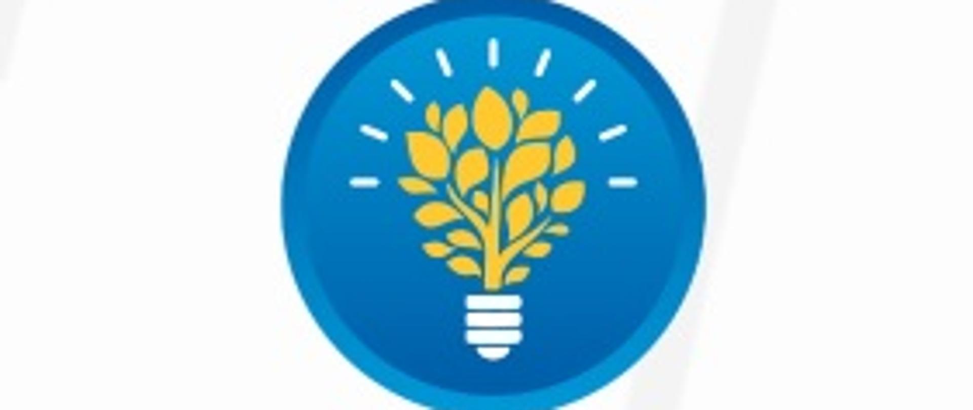 logo żarówka w kształcie drzewa
