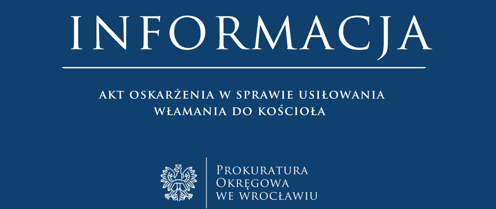 Akt oskarżenia w sprawie usiłowania włamania do kościoła