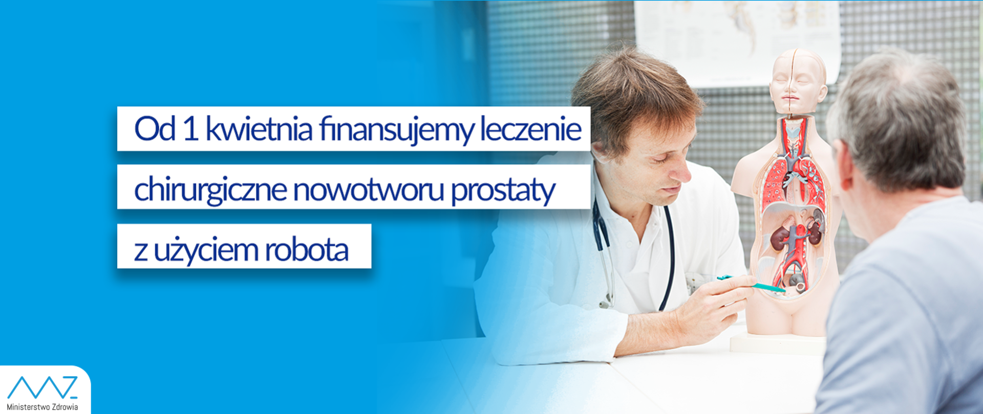 Od 1 kwietnia finansujemy leczenie chirurgiczne nowotworu prostaty z użyciem robota