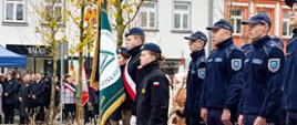 Poczet sztandarowy podczas uroczystości