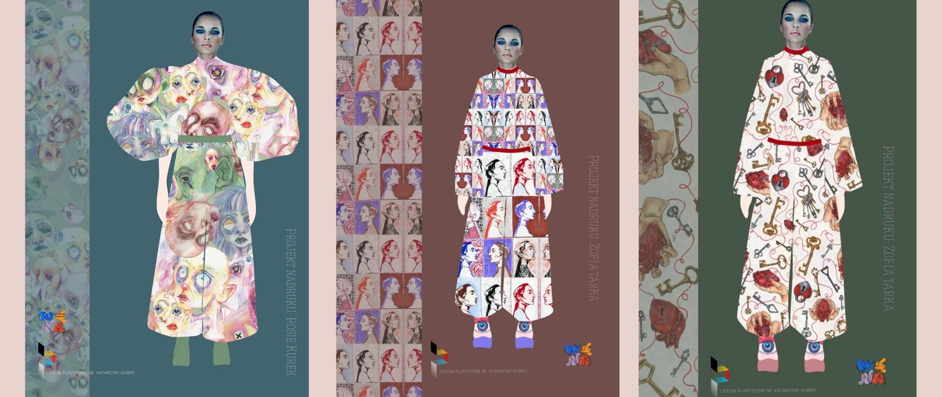 Kolekcja tkanin drukowanych z autorskimi wzorami