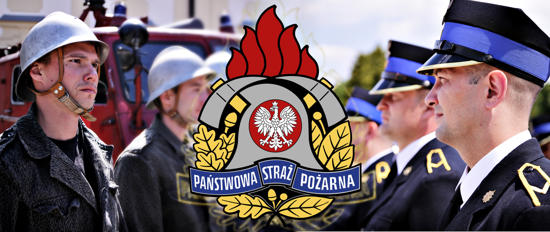 grafika własna przedstawiająca strażaków z uroczystości