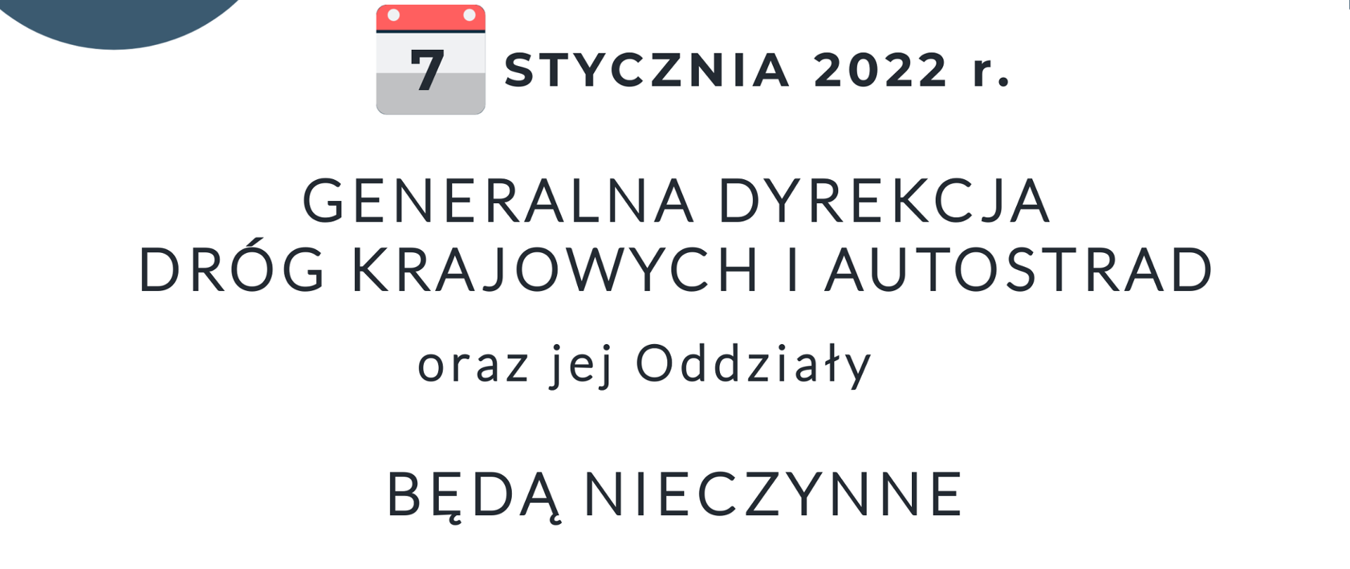 Infografika dot. dnia 7 stycznia jako wolnego od pracy