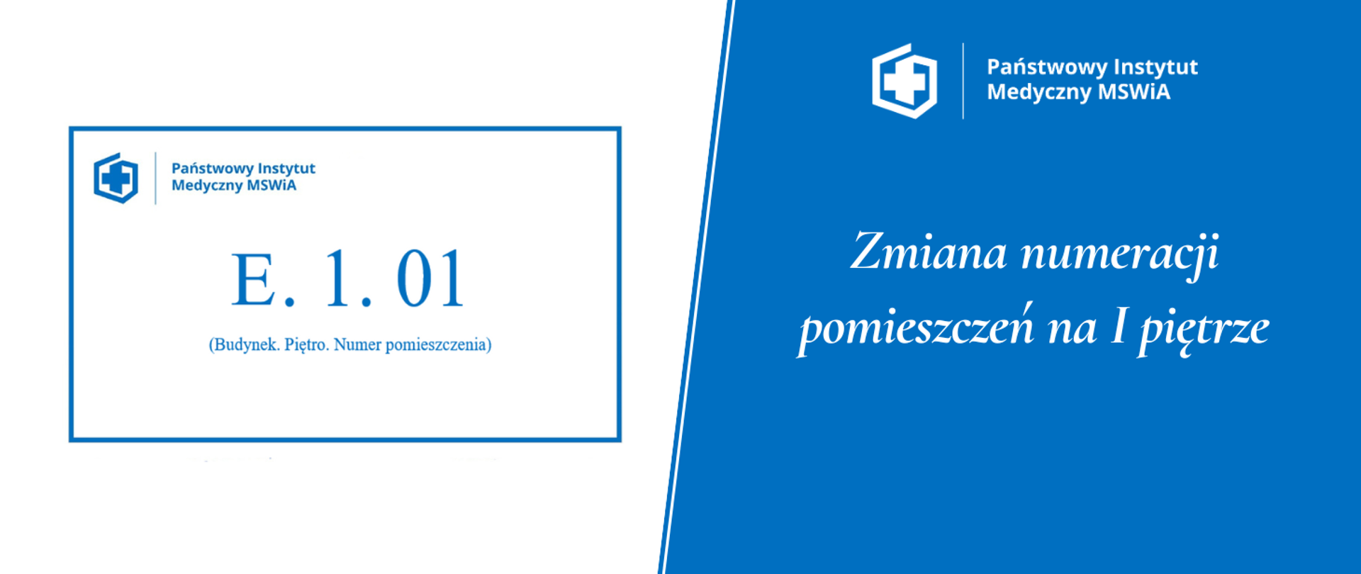 Zmiana numeracji pomieszczeń na I piętrze