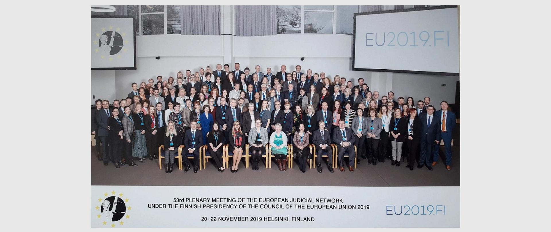 53. Plenarne Spotkanie Punktów Kontaktowych Europejskiej Sieci Sądowej w Helsinkach - zdjęcie grupowe