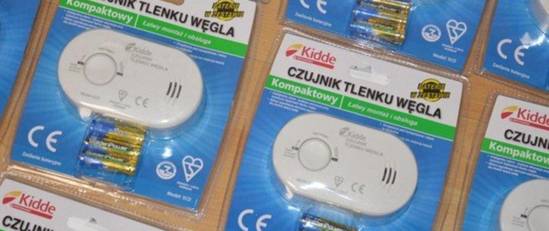 Zdjęcie przedstawia czujniki tlenku węgla jako nagrody w konkursie 