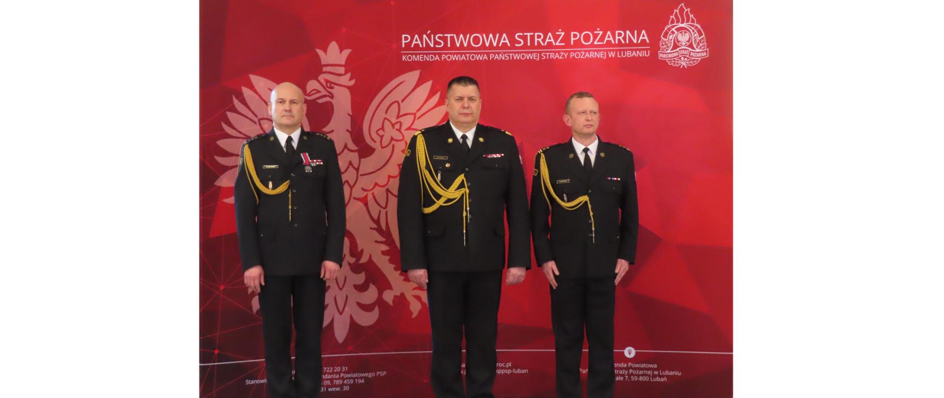 Przekazanie obowiązków Komendanta Powiatowego PSP w Lubaniu