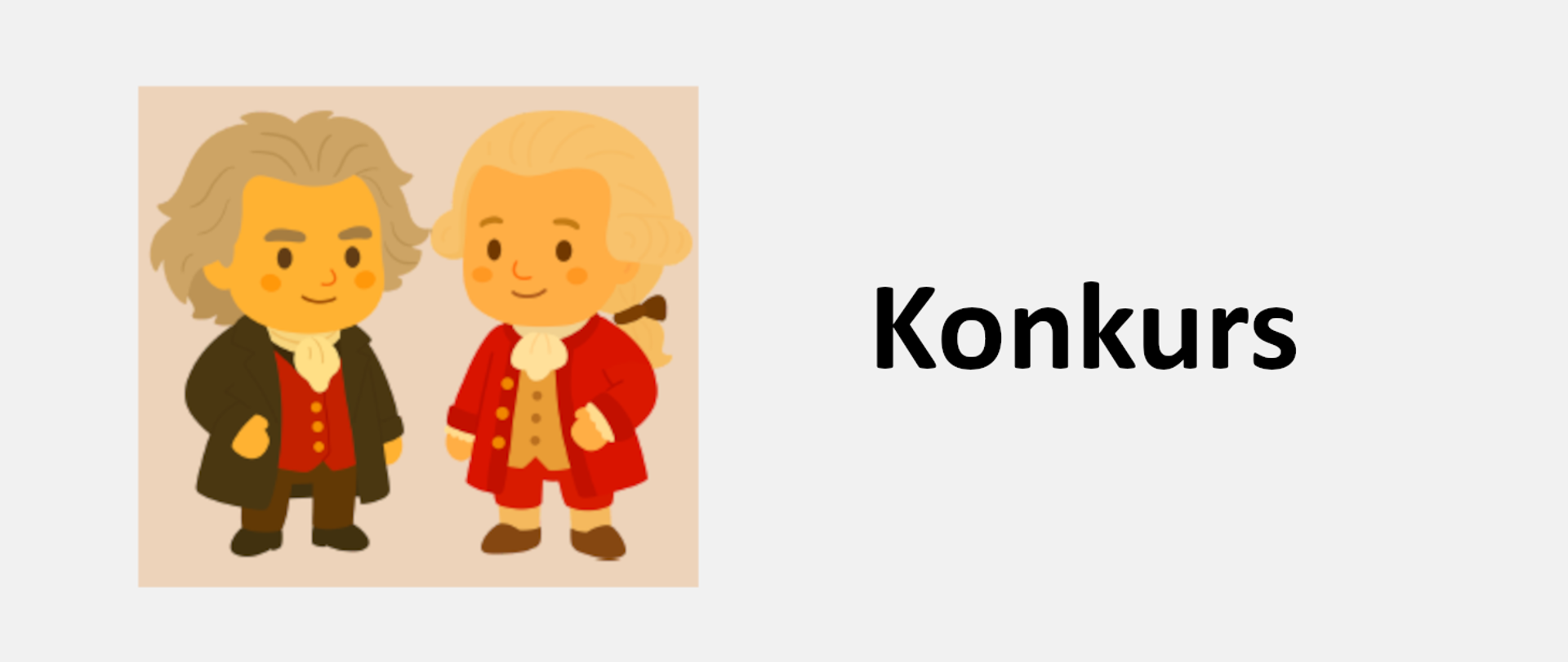 Ikonografika z Mozartem i Beethovenem + napis Konkurs