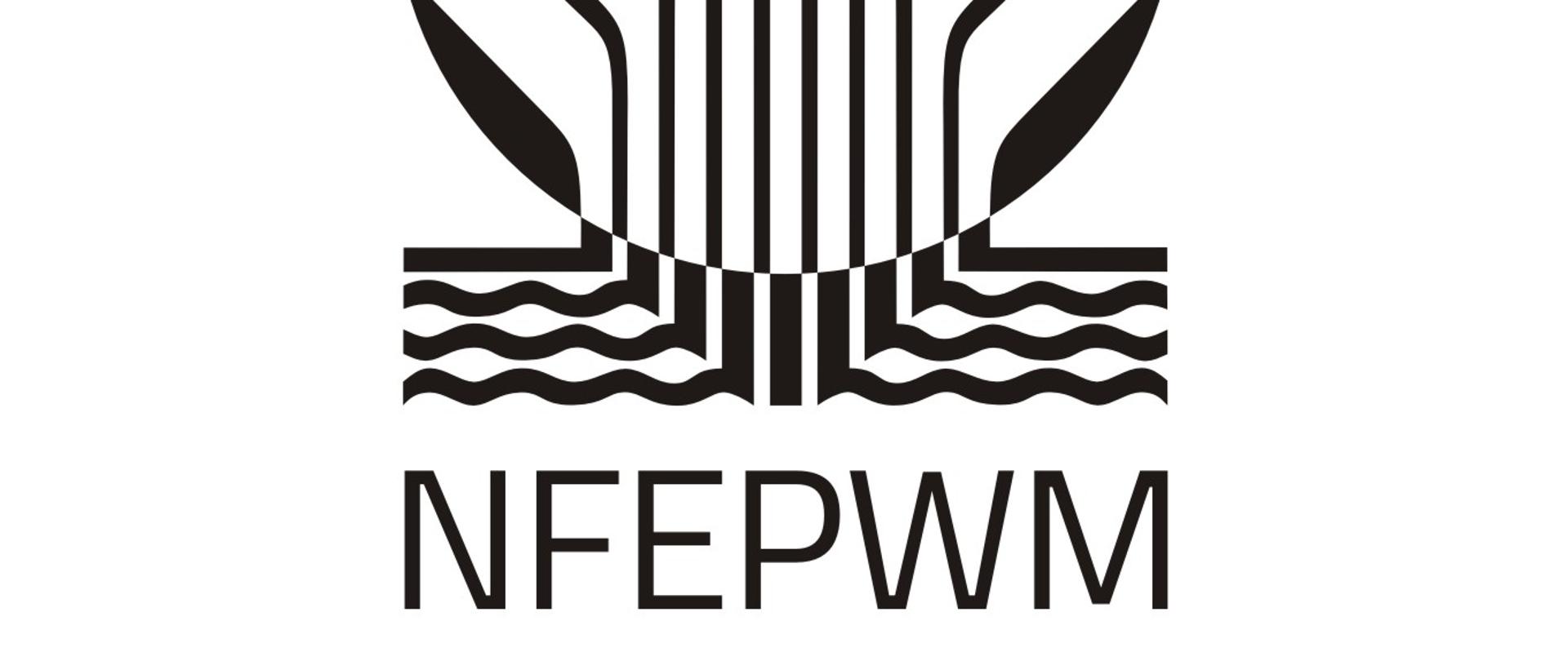 Logotyp NFOŚiGW - pion - skrót - mono - wersja anglojęzyczna