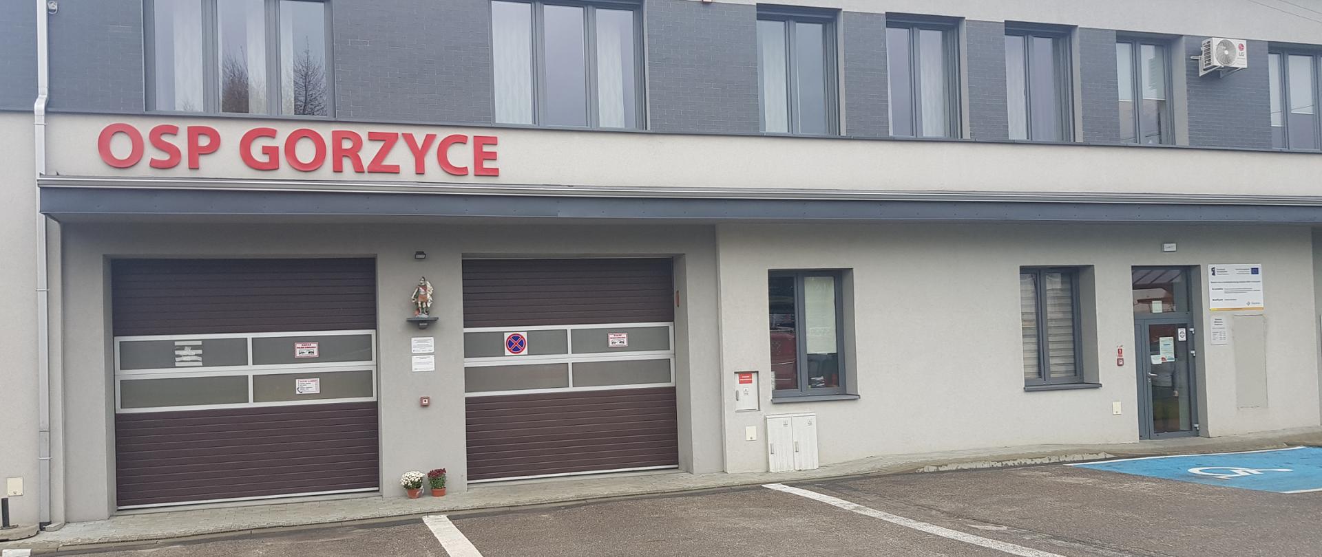 Zdjęcie prezentuje budynek jednostki OSP Gorzyce