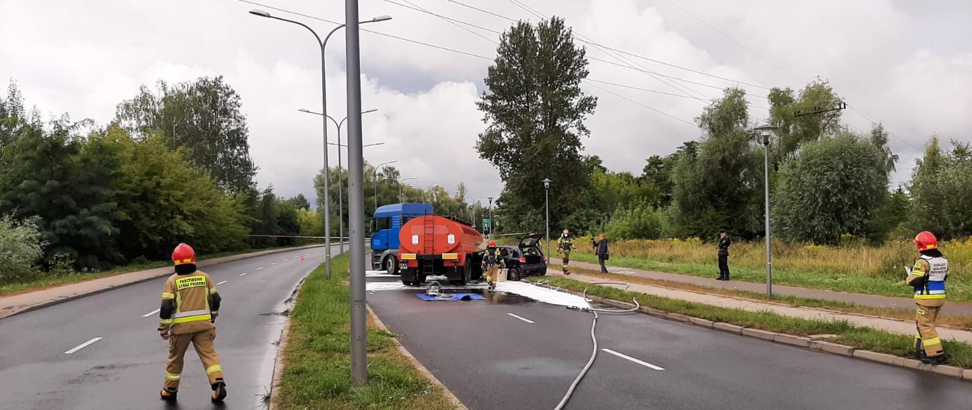 Ćwiczenia ciechanowskich strażaków