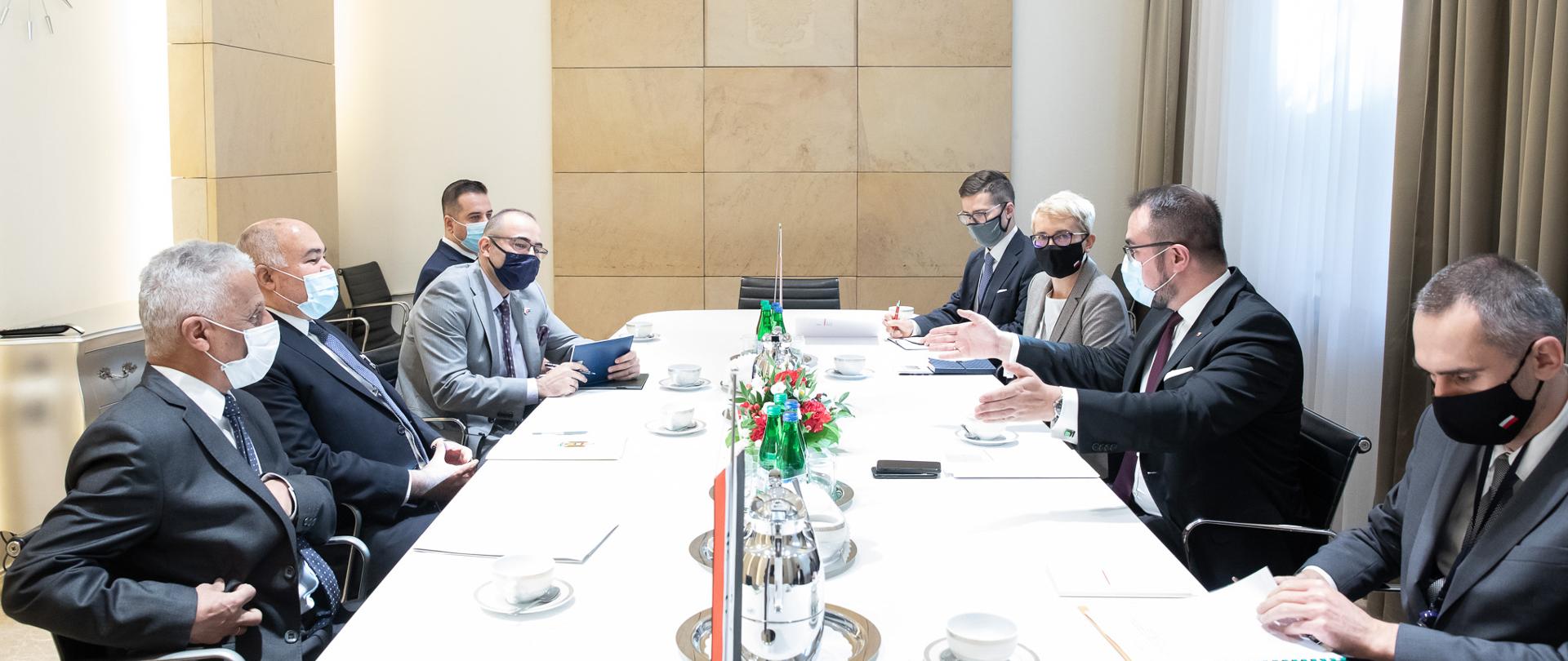 2020.10.20 Warszawa . Minister Pawel Jablonski . Konsultacje wiceminister SZ Irak .
Fot. Lucja Sucharska / MSZ