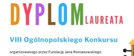 Grafika z białym tłem i niebieską ikonografią skrzypiec po prawej stronie. W tle znajduje się tekst: "Dyplom laureata VIII Ogólnopolskiego Konkursu organizowanego przez Fundację Jana Romanowskiego w ramach Festiwalu PRESTO otrzymuje: Aleksandra Kędzierska; pedagog: Dorota Straburzyńska; Państwowa Szkoła Muzyczna I st. im. Witolda Lutosławskiego w Bolesławcu. Podpisani członkowie Jury i organizator. 31 maja 2024 - edycja online".