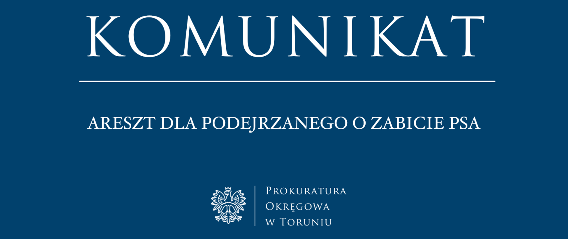 Areszt dla podejrzanego o zabicie psa