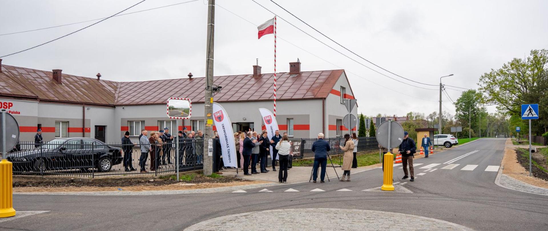 Otwarcie przebudowanej drogi, przepustu i ronda w Pęchratce Polskiej, w gminie Szumowo