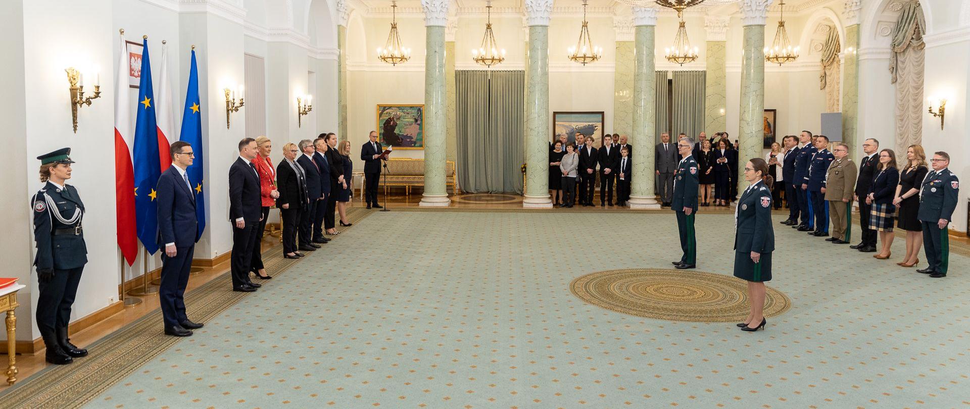 Uroczystość wręczania nominacji generalskich w Pałacu Prezydenckim.