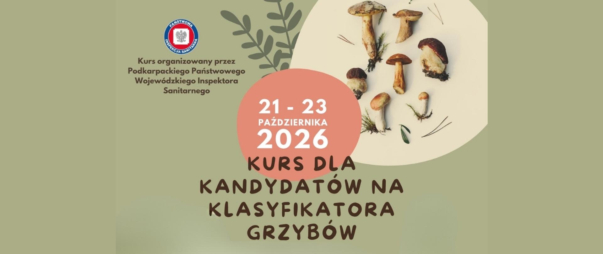 Baner - kurs dla kandydatów na klasyfikatora grzybów