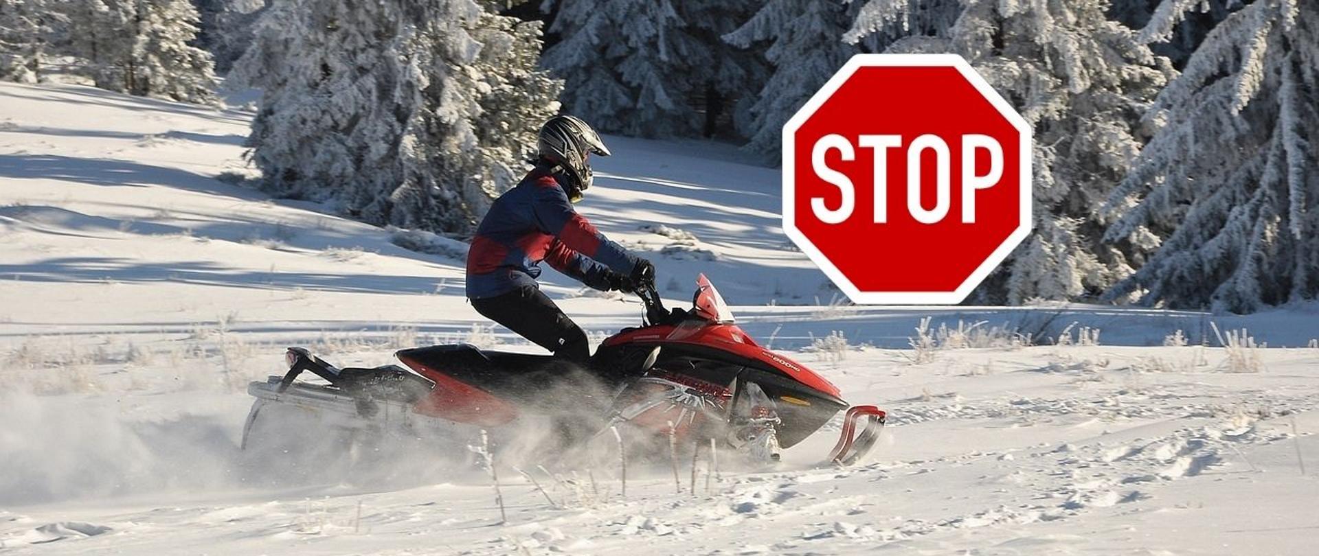Zakaz jazdy skuterem śnieżnym w rezerwacie