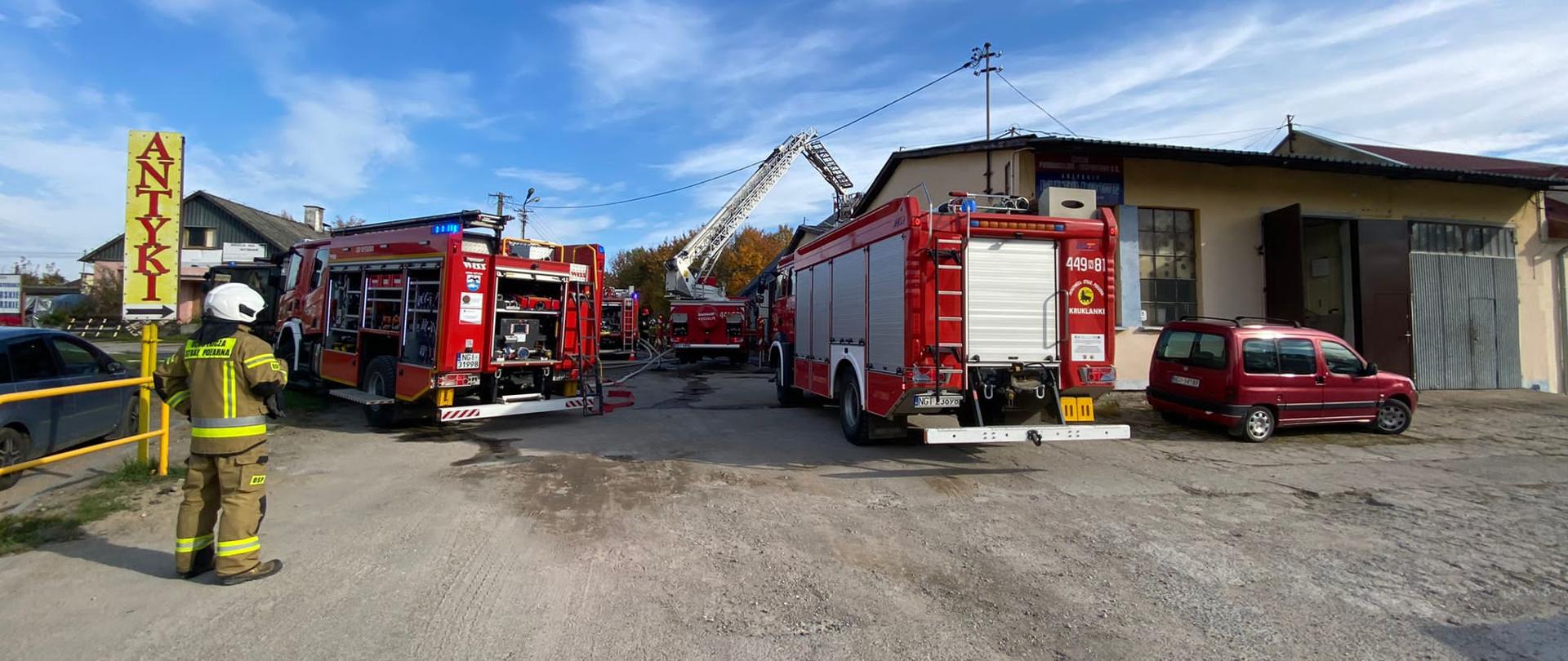 Pożar budynku w miejscowości Bystry