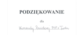 Podziękowanie