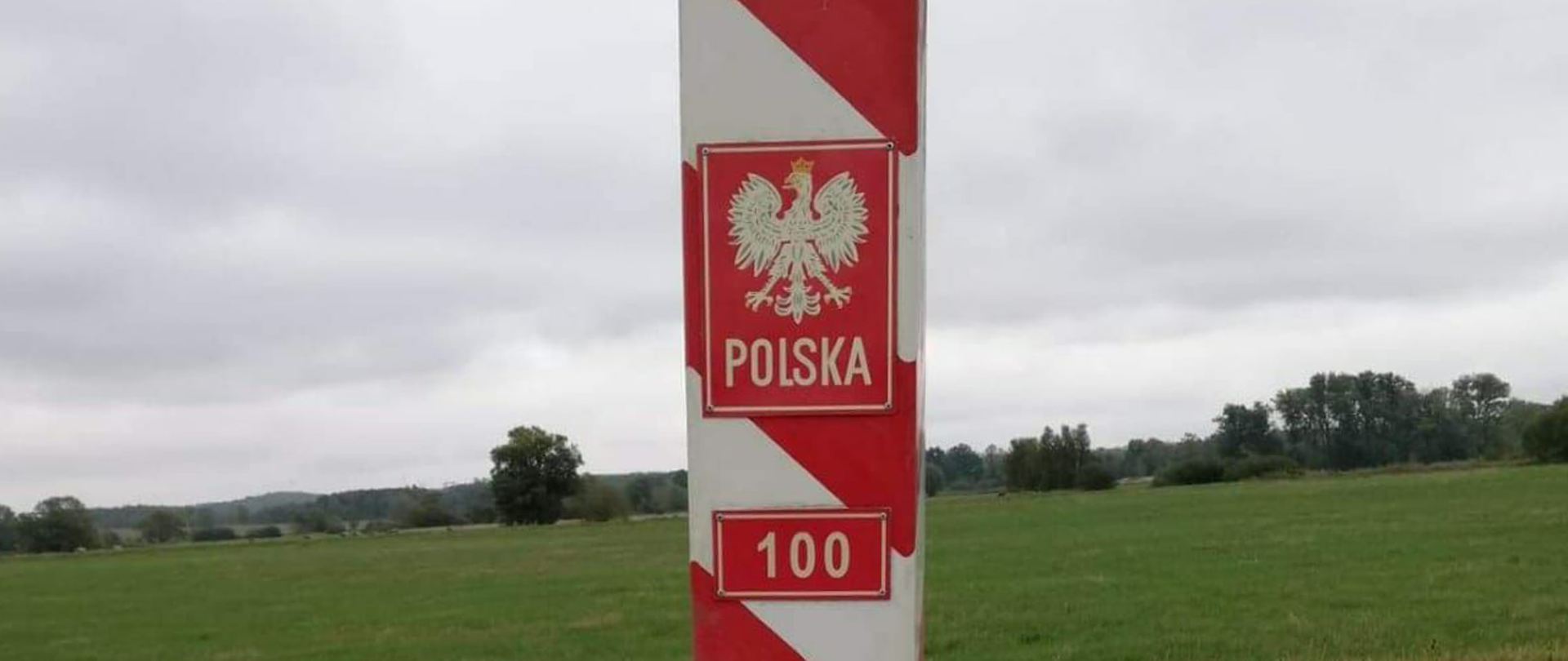 A photo showing the Polish border post.