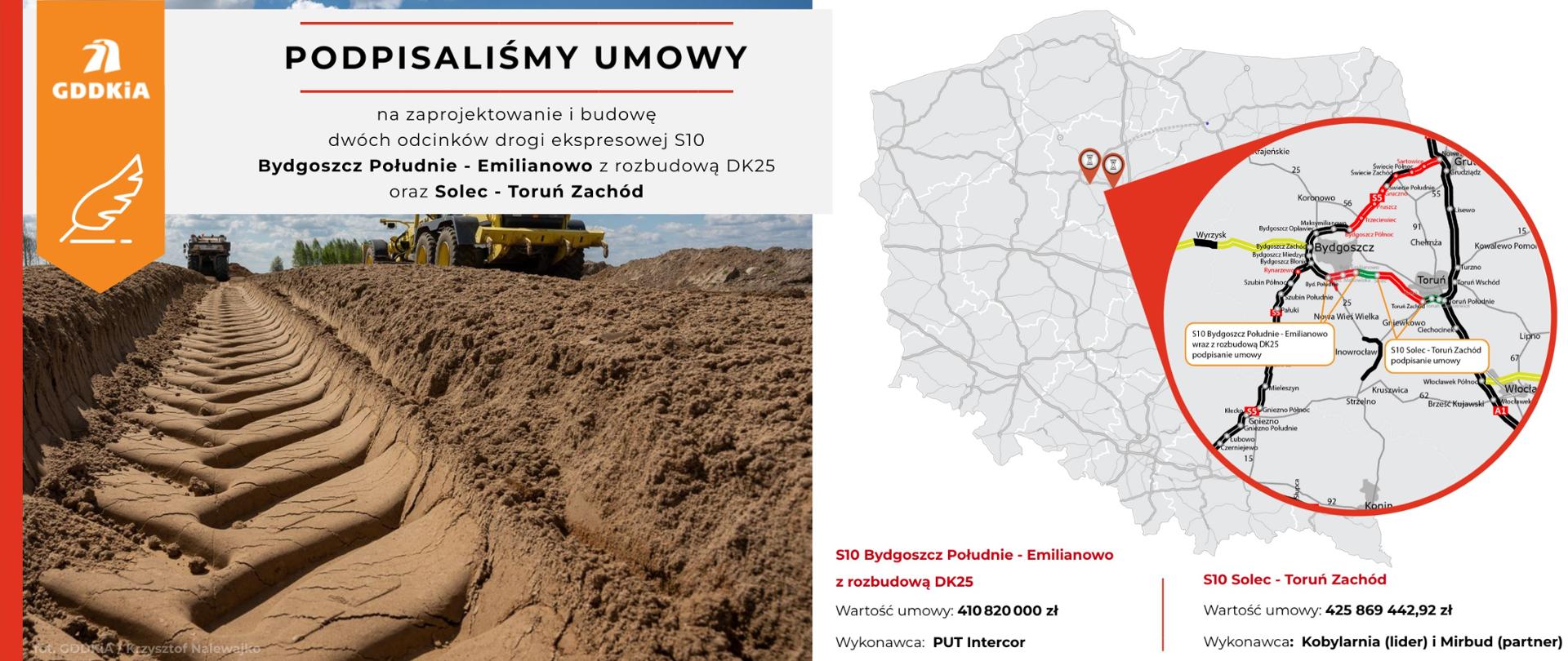 S10 Bydgoszcz - Toruń. Odcinki 1 i 3