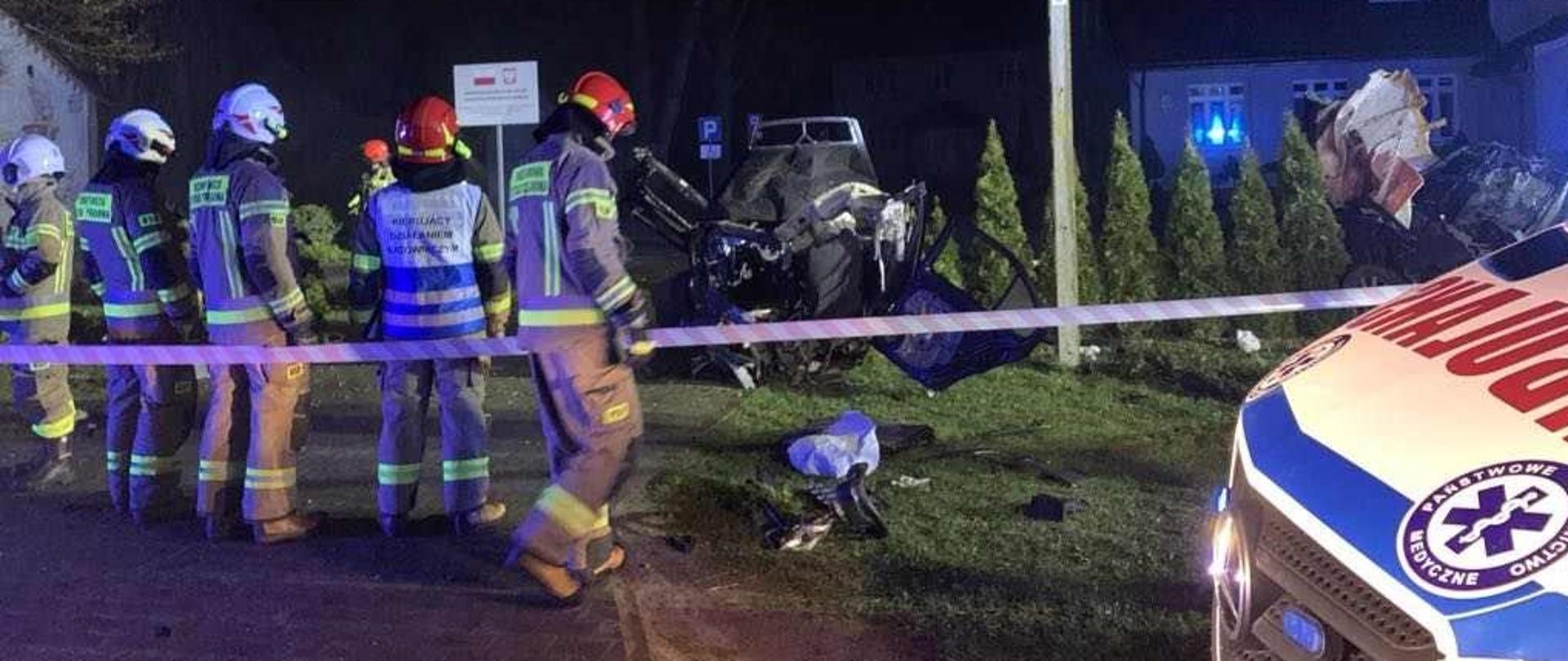 Działania zastępów JRG i OSP podczas zdarzenia