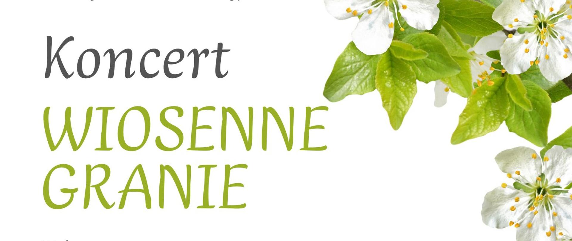 Plakat z informacją o terminie koncertu 