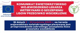 Informacja o szczepieniu lisów wolno żyjących przeciwko wściekliźnie